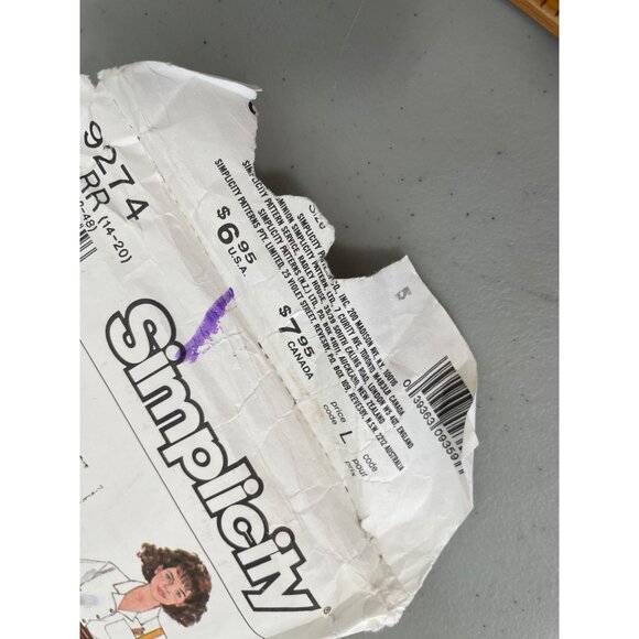 Simplicity 9274 School Uniform Pattern Size RR 14-20 Jacket Blouses Skirts UNCUT - Picture 5 of 6